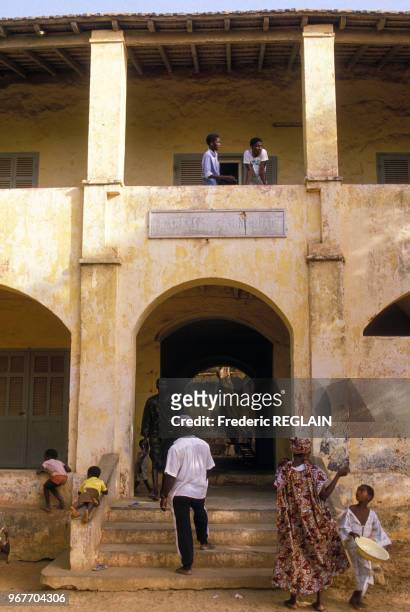 Ancien bâtiment colonial le 17 juin 1986 à Dakar au Sénégal.