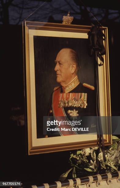 Obsèques du roi Olav V le 30 Janvier 1991 à Oslo, Norvège.