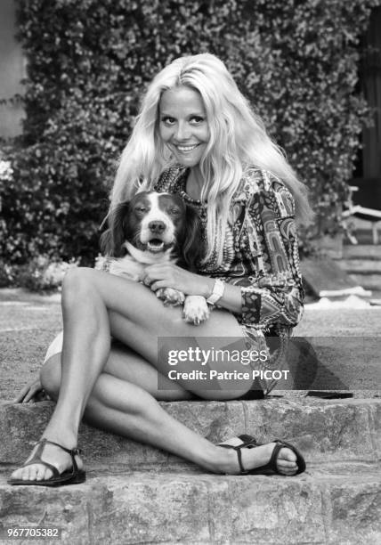 Actrice française Christiane Minazzoli le 22 aout 1968 à Paris, France.