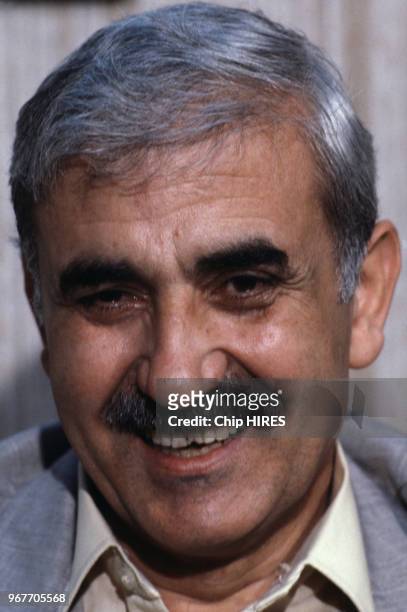 Portrait de Georges Habache, leader du Front Populaire de Libération de la Palestine, 26 mai 1983, Damas, Syrie.