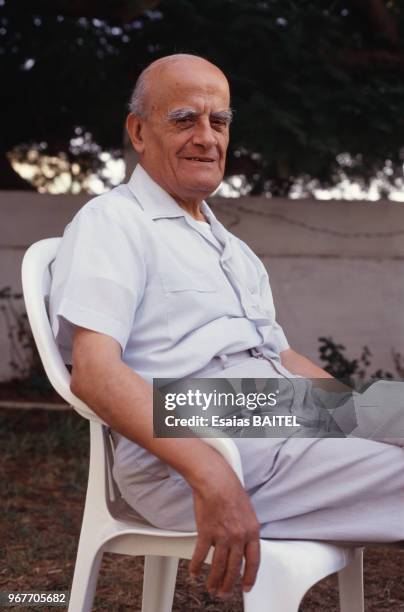 Portrait de Haider Abdul-Shafi, représentant palestinien, 20 octobre 1991, Israël.