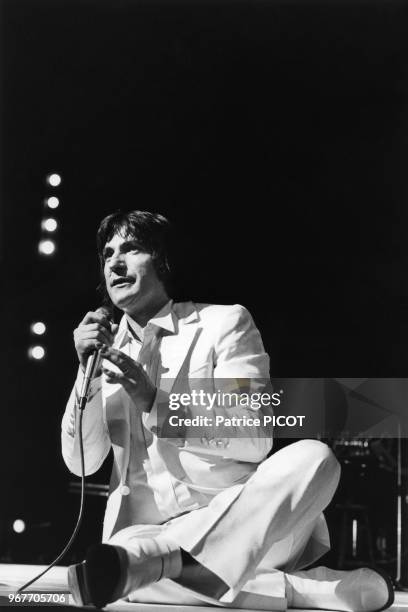 Serge Lama en concert au Palais des Congès à Paris le 26 janvier 198, France.