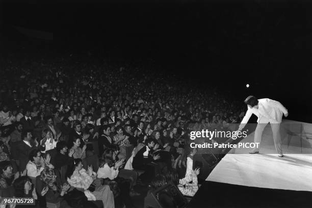 Serge Lama en concert au Palais des Congès à Paris le 26 janvier 198, France.