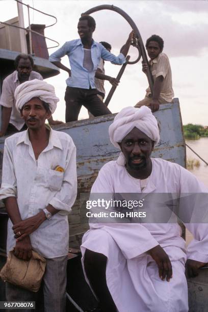 Hommes soudanais le 14 août 1988 à Khartoum, au Soudan.