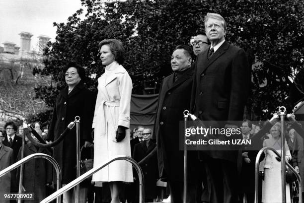 Deng Xiaoping et Jimmy Carter lors de la visite du vice-président chinois à Washington le 28 janvier 1979, Etats-Unis.