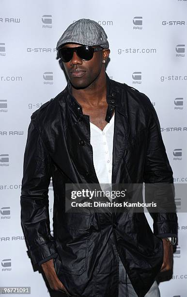 Model Tyson Beckford attends the G-Star Raw Presents NY Raw Fall/Winter 2010 Collection at Hammerstein Ballroom on February 16, 2010 in New York, New...