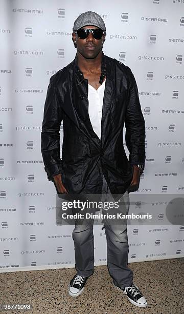 Model Tyson Beckford attends the G-Star Raw Presents NY Raw Fall/Winter 2010 Collection at Hammerstein Ballroom on February 16, 2010 in New York, New...