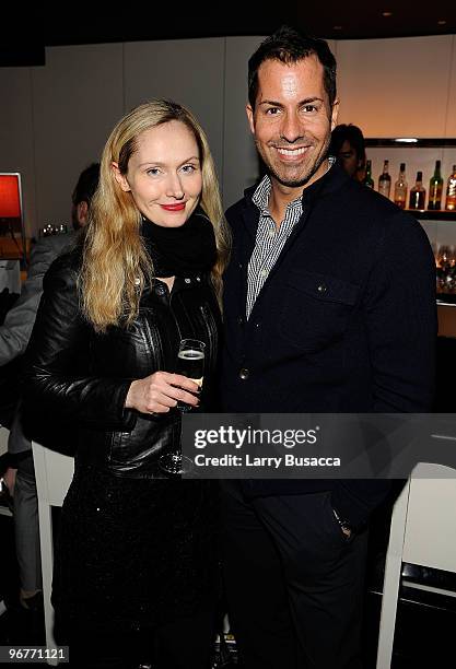 Editors Sandra Nygaard and Brian Boye attend the cocktail party to celebrate the New York premiere of "Shutter Island" at Armani Ristorante on...