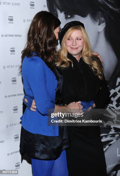 Actress Liv Tyler and Bebe Buell attend the G-Star Raw Presents NY Raw Fall/Winter 2010 Collection at Hammerstein Ballroom on February 16, 2010 in...