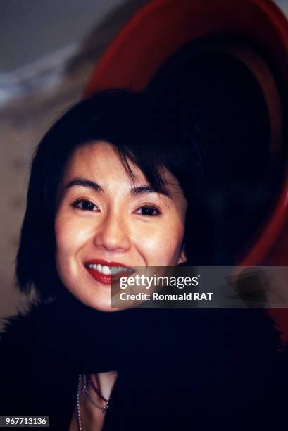 Actrice Maggie Cheung à la soirée d'avant-première du film 'In the mood of love', le 26 octobre 2000, à Paris, France.