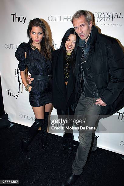 Indrani, Thuy Diep and Markus Klinko attend the Thuy Fall 2010 fashion show during Mercedes-Benz Fashion Week at Bryant Park on February 16, 2010 in...