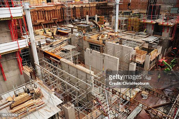 large construction site - birmingham west midlands stockfoto's en -beelden