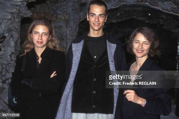 Charlotte Rampling et son fils David jarre à Paris le 14 octobre 1995, France.