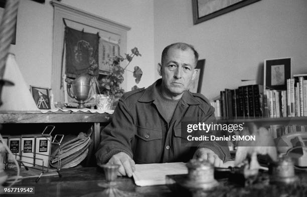 Antoine Argoud, ex-partisan de l'Algérie française et membre de l'OAS, à la retraite dans sa maison des Vosges le 22 septembre 1974 à Darney, France.