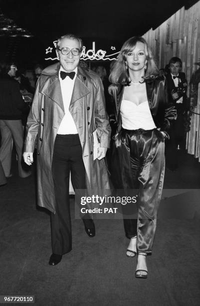 Jean Poiret et Caroline Cellier lors d'un gala au Lido le 25 avril 1979 à Paris, France.