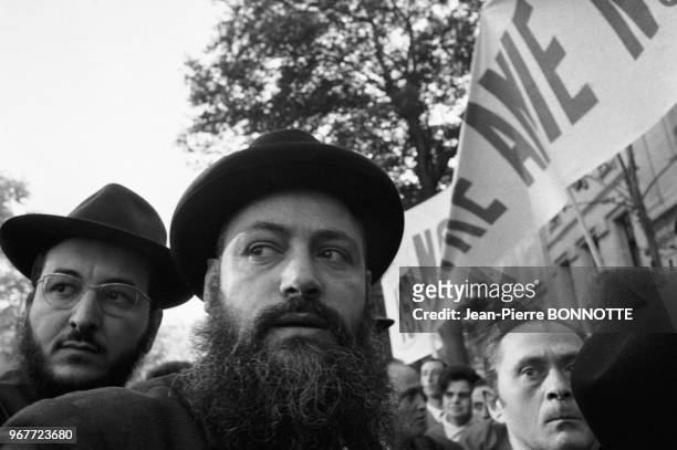 Manifestation de soutien à Israel lors de la guerre des 6 Jours, Paris le 31 mai 1967, France.