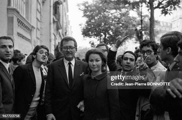 Manifestation de soutien à Israel lors de la guerre des 6 Jours, Paris le 31 mai 1967, France.