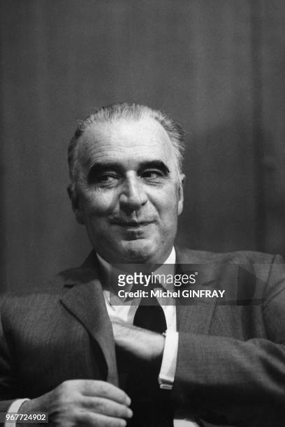 Portrait du Président Georges Pompidou, 17 janvier 1974, France.