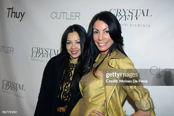 Thuy Diep and Danielle Staub attend the Thuy Fall 2010 fashion show during Mercedes-Benz Fashion Week at Bryant Park on February 16, 2010 in New York...