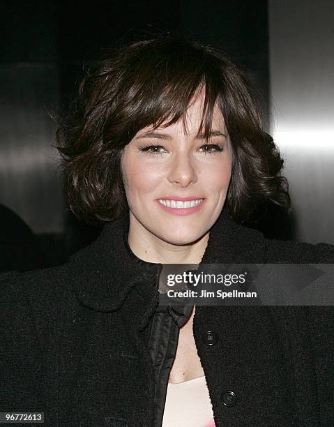 Parker Posey attends The Cinema Society & Donna Karan screening of "Happy Tears" at The Museum of Modern Art on February 16, 2010 in New York City.