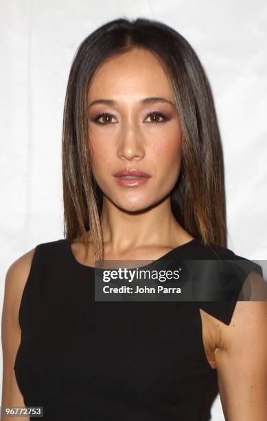 Maggie Q is seen around Bryant Park during Mercedes-Benz Fashion Week on February 16, 2010 in New York City.