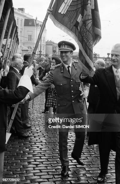 Le Prince Albert de Belgique lors de la Fête nationale 'Te Deum' à Bruxelles le 21 juillet 1976, Belgique.