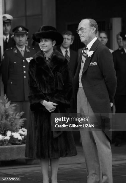 La Reine Sylvia de Suède et la Prince Berhardt des Pays-Bas à La Haye le 25 octobre 1976.