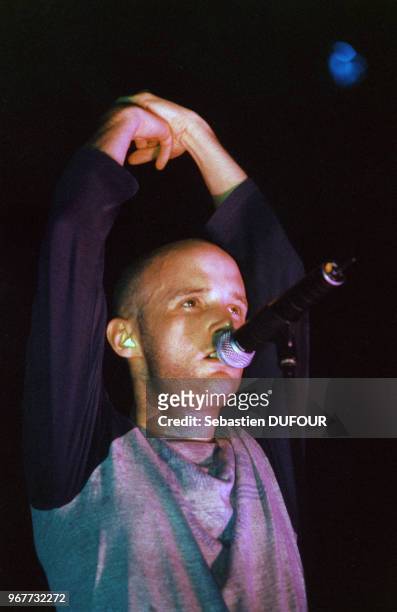 Le musicien et chanteur Moby au Zénith le 30 mai 2000 à Paris, France.