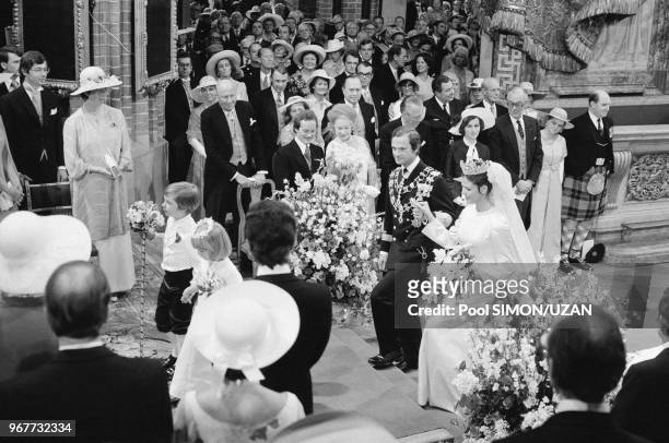 Mariage du Roi Carl Gustaf et de Silvia Sommerlath à Stockholm le 19 juin 1976, Suède.
