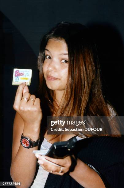 Séverine Ferrer à une soirée le 27 mai 1998 à Levallois, France.