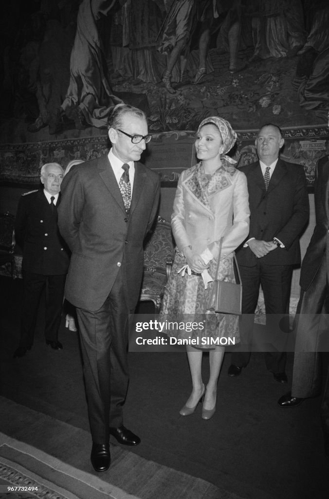 Le Shah d'Iran à Paris en 1974