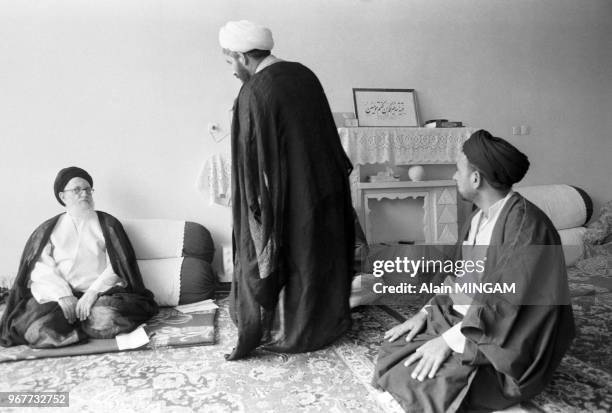 Ayatollah Mohammad Kazem Shariatmadari, haut dignitaire religieux, à Téhéran le 26 aout 1978, Iran.