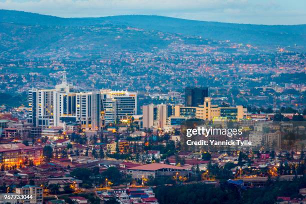 kigali city view from nyarugenge - kigali imagens e fotografias de stock