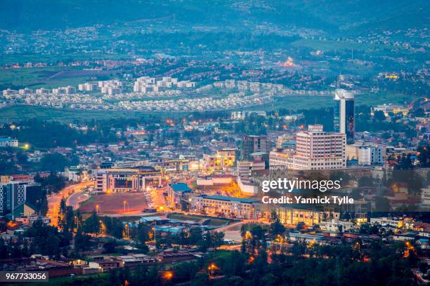 kigali city view from nyarugenge - rwanda kigali imagens e fotografias de stock