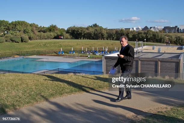 Francois Bayrou, French president of the MoDem, during the party annual meeting on September 30, 2012 in Guidel, French Brittany.