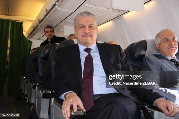 Le premier ministre algérien Abdelmalek Sellal, directeur de campagne du candidat sortant Abdelaziz Bouteflika pendant son déplacement dans le sud...