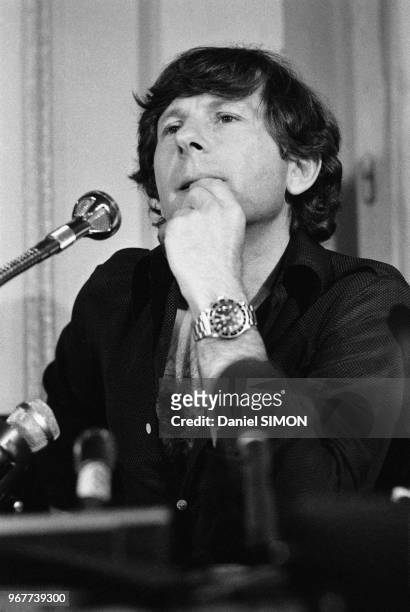 Roman Polanski lors d'une conférence de presse au Festival de Cannes le 17 mai 1979, France.
