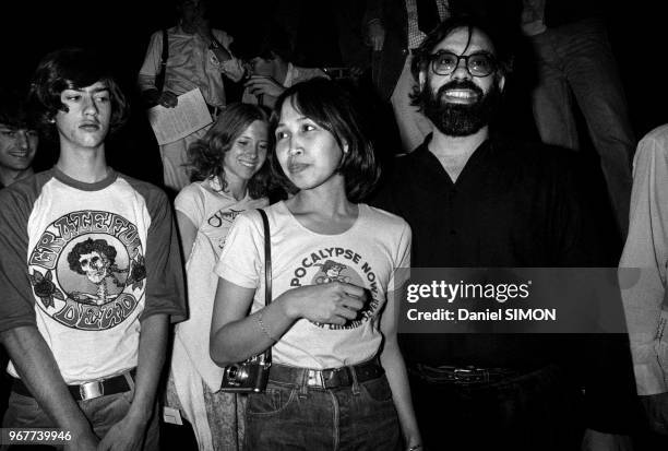 Francis Ford Coppola avec sa femme et son fils lors du Festival de Cannes le 21 mai 1979, France.