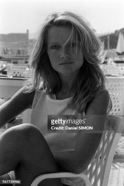 Actrice française Mimi Coutelier lors du Festival de Cannes le 22 mai 1979, France.