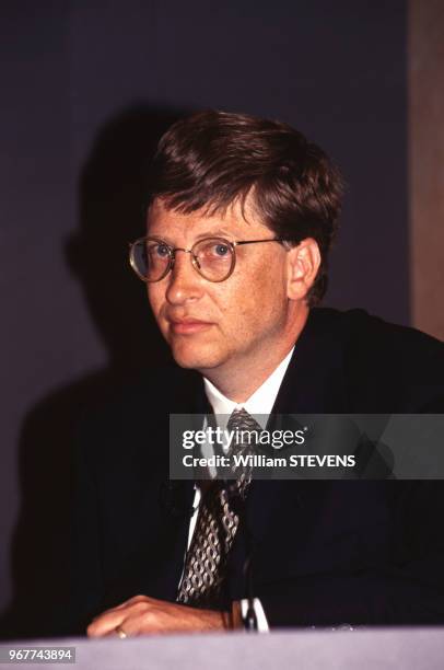 Bill Gates, fondateur de Microsoft, le 15 septembre 1996, France.