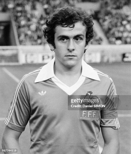 Michel Platini lors du match France-Bayern de Munich au Parc des Princes le 21 aout 1979 à Paris, France.