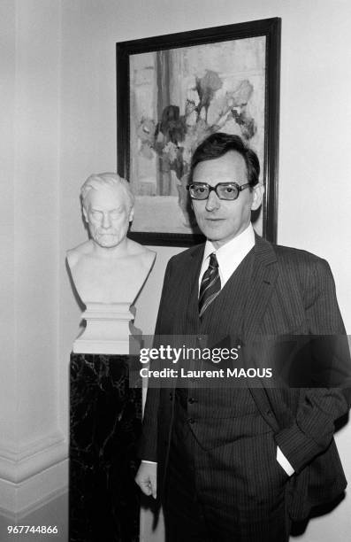 François Gros, directeur général de l'Institut Pasteur, le 17 janvier 1977 à Paris, France.