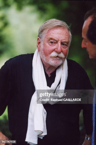 Jacques Lanzmann et Jean-Marie Rouart, le 26 août 2001 à Chanceaux-près-Loches, France.