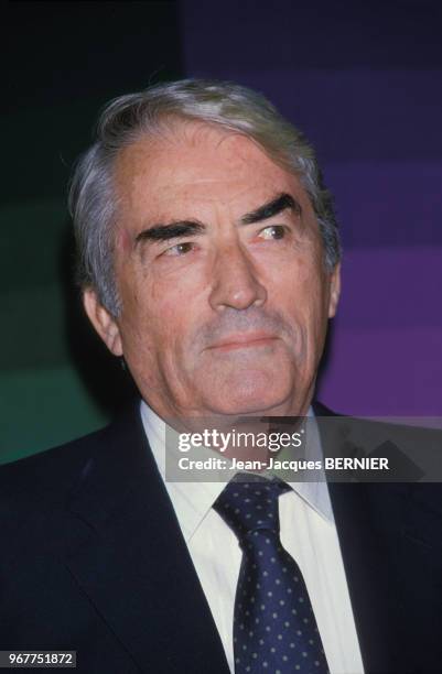 Gregory Peck à paris le 24 septembre 1984, France.