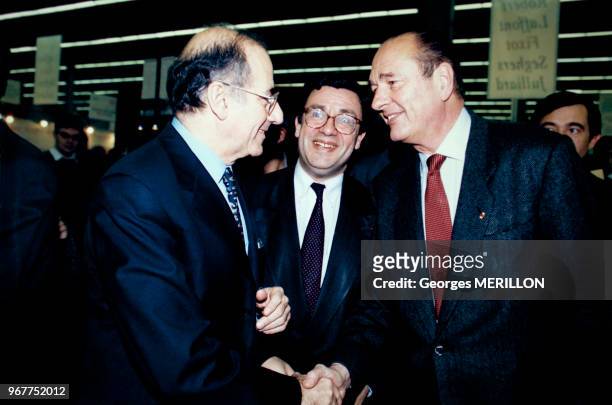 Le Président de la République Jacques Chirac le soir de l'inauguration de l'événement littéraire le 21 mars 1996 à Paris, France.