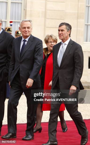 Outgoing French Budget Minister Jerome Cahuzac during the first weekly cabinet meeting at Elysee Palace on May 17, 2012 in Paris,France.Jerome...