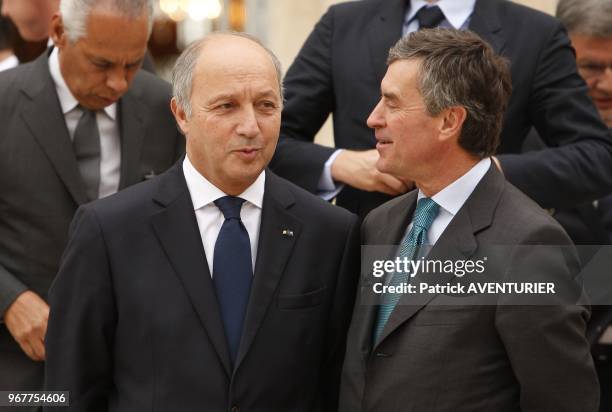 Outgoing French Budget Minister Jerome Cahuzac during the first weekly cabinet meeting at Elysee Palace on May 17, 2012 in Paris,France.Jerome...