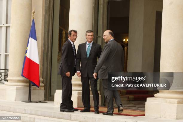 Outgoing French Budget Minister Jerome Cahuzac during the first weekly cabinet meeting at Elysee Palace on May 17, 2012 in Paris,France.Jerome...