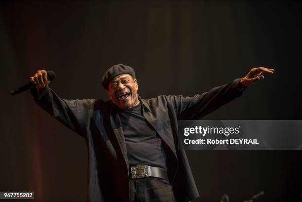 Le chanteur de jazz et de soul américain Al Jarreau en concert live à l'Olympia à l?occasion de la sortie de son nouvel album 'My Old Friend...