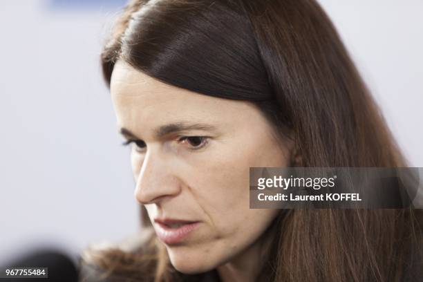 French minister of culture and communication Aurelie Filippetti attends at the Paris Book Fair on March 25, 2013 in Paris, France.